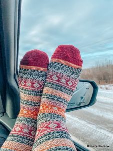 北欧风格的冬天袜子