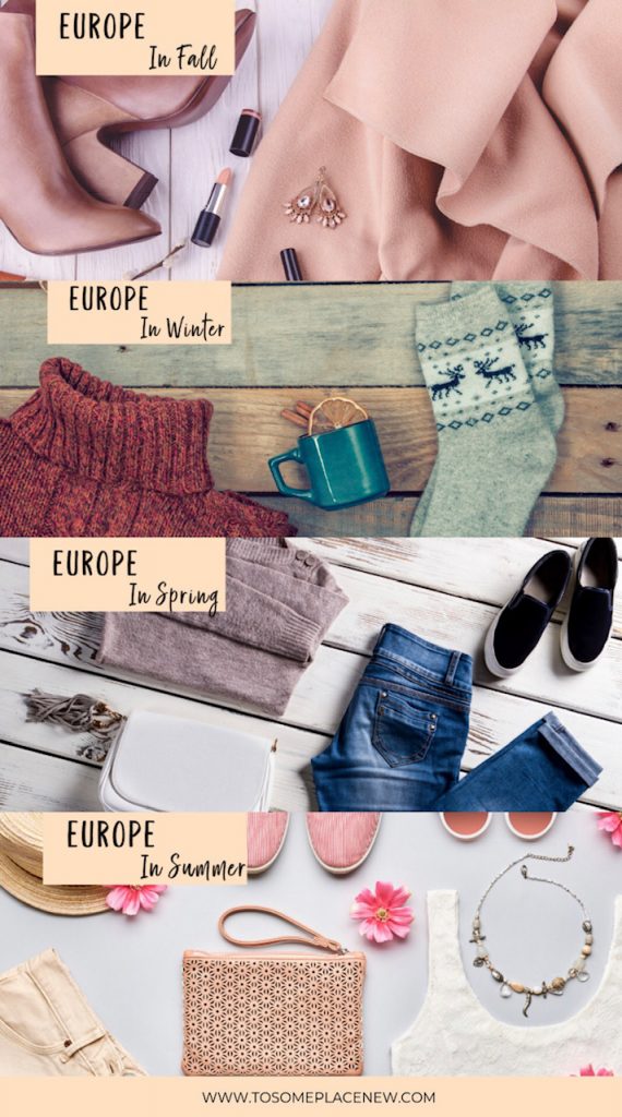 欧洲各季节装箱单-衣服和提示