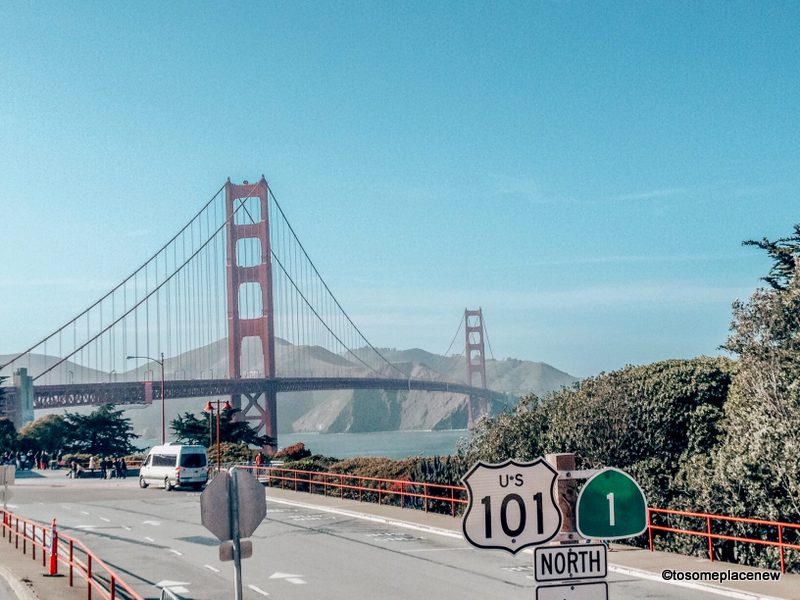 开车从旧金山一号高速公路到圣克鲁斯或更远的地方