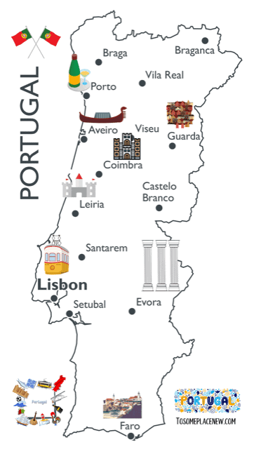 葡萄牙地图插图